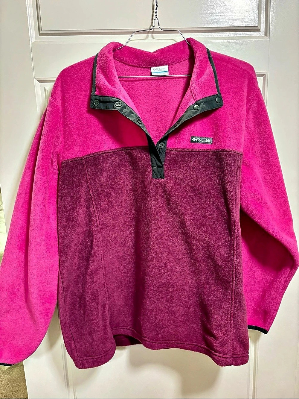 NWOT- Columbia Benton Springs Half Snap Pullover Fleece II Pink & Purple XL